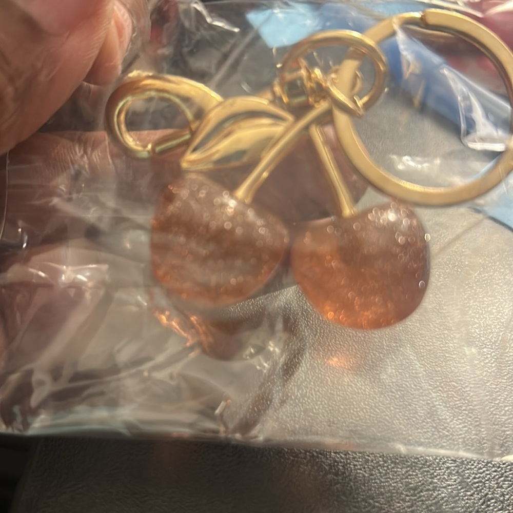 Peach Cherry Keychain & Bag Charm